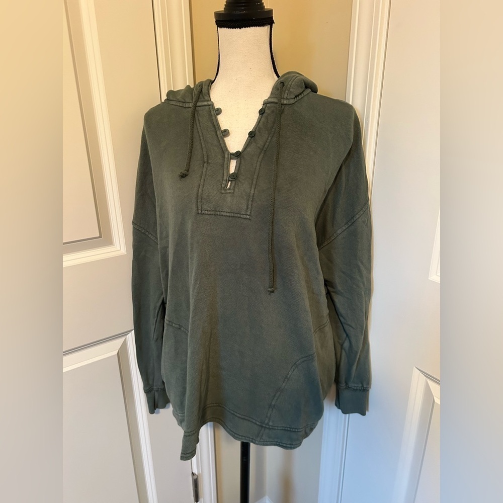 Aerie Olive Green beach weekend over sized Hoodie